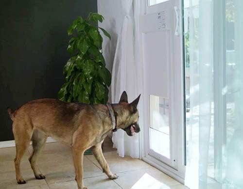 Power Pet Automatic Sliding Glass Patio Pet Door by High Tech Pet - Pet Operated Dog Door, Heavy-Duty Aluminum Frame (75" - 80 1/4"), High Security, Air Tight, for Large Dogs 30-100 lbs., Easy Install