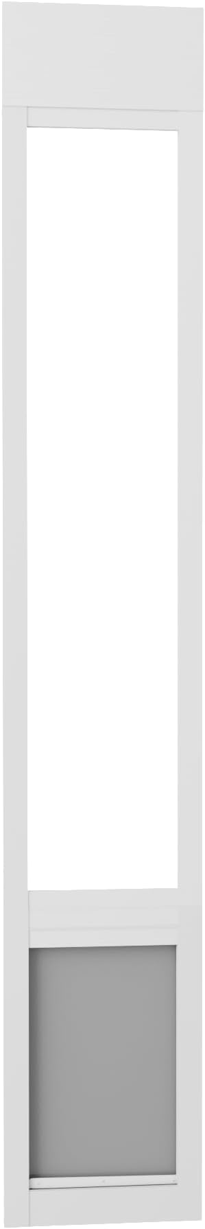 Doggie Door for Sliding Glass Doors, Adjustable Height 76 1/8"-80 7/8" Aluminum Frame Tempered Sliding Door Dog Doors Insert with Lock,XL Transparent 10" x 15" Flap Size for Large Dogs