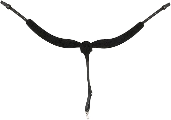 Western Horse Breast Collar - Hand-Tooled Leather Tack for Barrel Racing, Roping & Trail Riding - Durable Adjustable Fit - Rodeo & Show-Quality Equestrian Gear