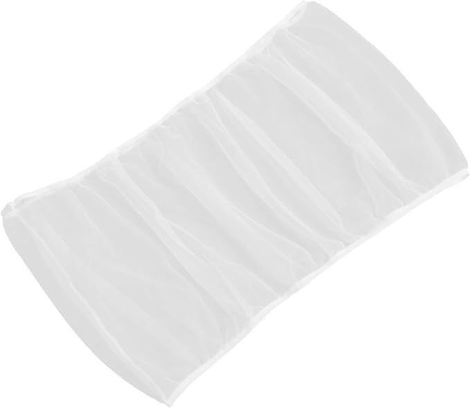 Sibba Bird Cage Seed Catcher Airy Gauze Guard Catcher Parrot Nylon Mesh Net Cover Soft Universal Birdcage Elastic Cage Net Stretchy Skirt Accessories Net Covers Pet Supplies (White)