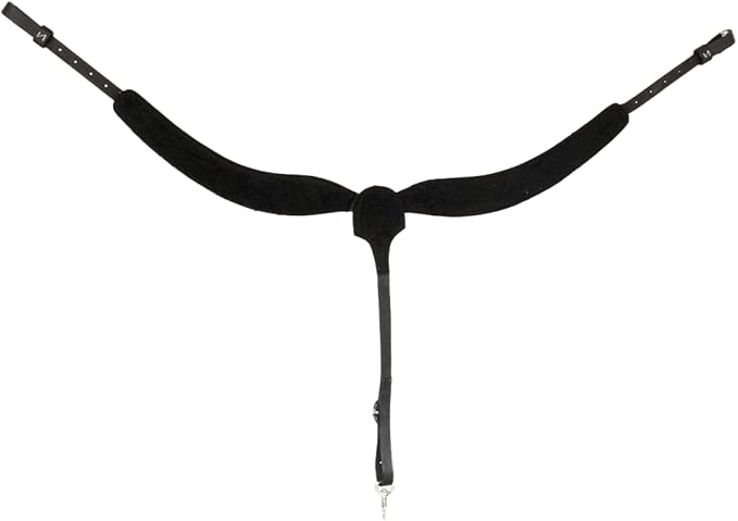 Western Horse Breast Collar - Hand-Tooled Leather Tack for Barrel Racing, Roping & Trail Riding - Durable Adjustable Fit - Rodeo & Show-Quality Equestrian Gear