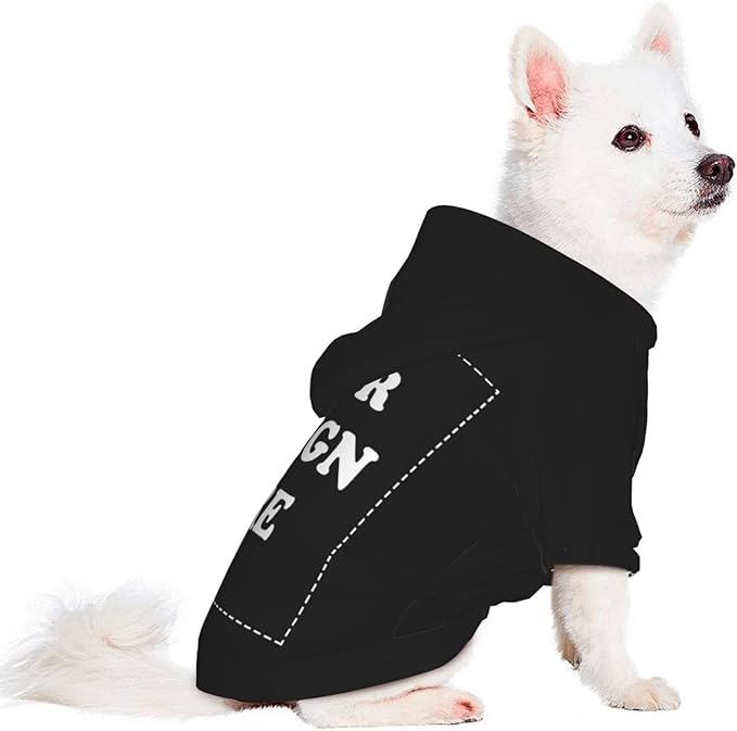 Dog Clothes, Custom Dog Hooded Sweatshirt, Personalized Pet Costume Robe Shirt with Text/Image/Club Name/Pet Shop Logo for Small Medium Large Dogs and Cats, Black, XL