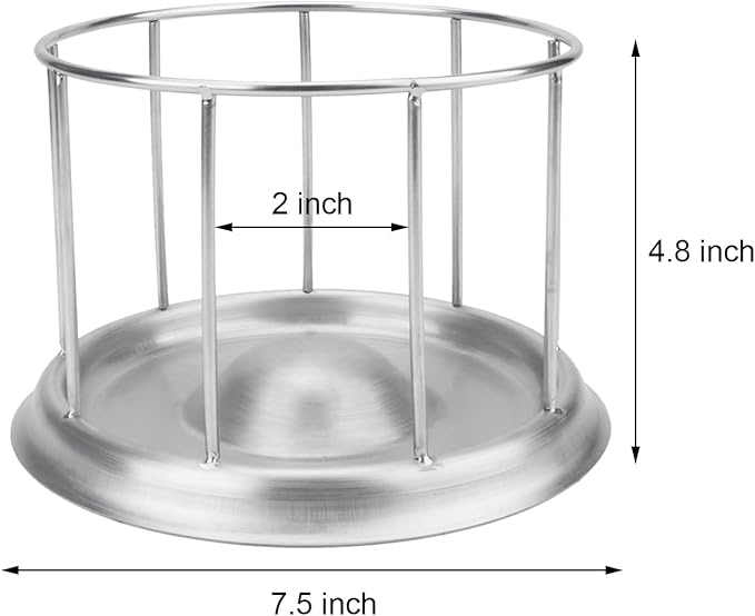 Wontee Tortoise Feeding Dish Reptile Water Dish Food Bowl Stainless Steel Feeder for Tortoises Lizards Turtles Chameleon (M)