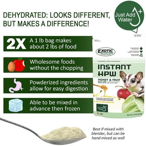 Sugar Glider Complete Food Starter Package - Nutritionally Complete Pellet Diet & High Protein Supplemental Food for Sugar Gliders… (2 Piece Set)