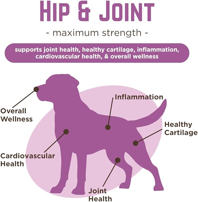 Dr. Joseph's VetPro Complete Dog Hip and Joint Supplement, 60 Count, Chicken Flavored Pain and Inflammation Relief Chews with Glucosamine, Chondroitin, MSM, Turmeric, Vitamin C, Omega 3