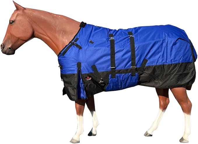 HILASON 1200D Winter Waterproof Poly Horse Blanket Belly Wrap | Turnout Blankets for Horses