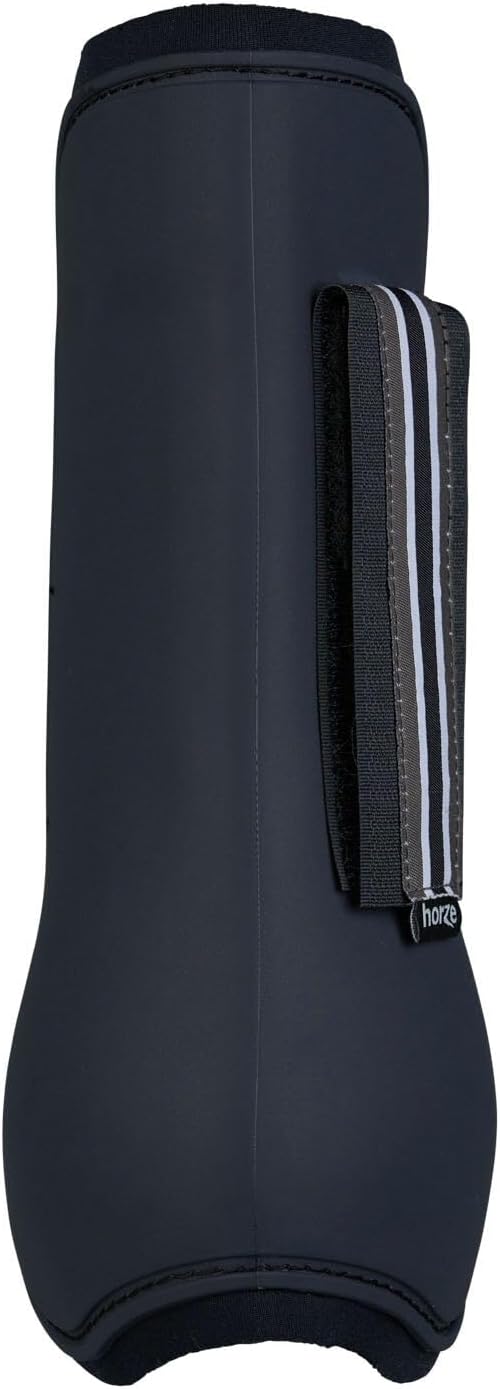 HORZE Adepto Open Front Tendon Boots | Durable Shell with Neoprene Lining - Dark Navy - Horse