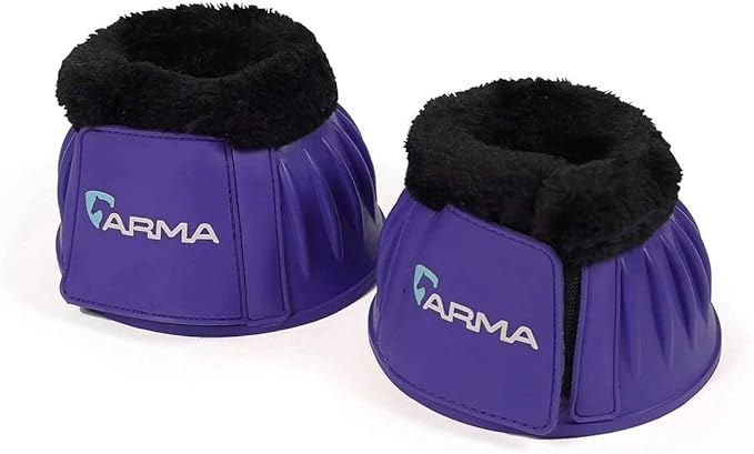 Shires ARMA Fleece Trim Bell Boot (Grey, Full)
