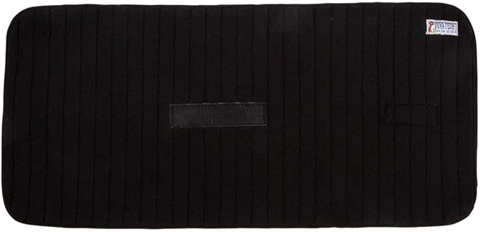Dura-Tech Secure Fasten Tekno-Dri No Bow Leg Wraps for Horses | Size 12" | Color Black | Secure Hook & Loop Assist Closure | Tekno-Dri Lining | Soft Fleece Outer