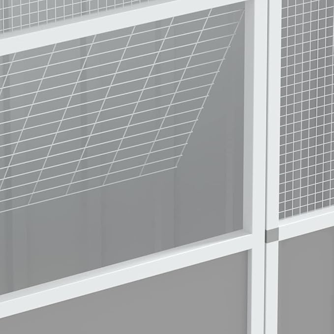 Metal Steel Large Bird Cage for Small Animals Like Birds, Rabbits, and Chickens, 45.3"x30.7"x78.7", Gray,-576