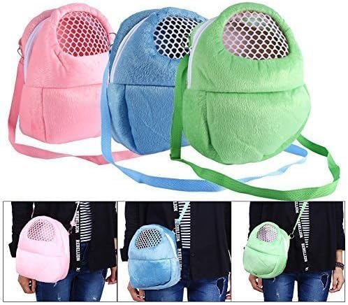 Pet Carrier Backpack for Small Animals, Travel Handbag for Cat, Puppy, Guinea Pig, Hedgehog, Hamster (Green, S)