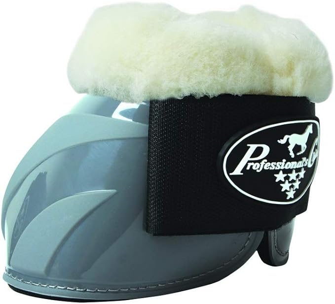 Professional's Choice Spartan II Fleece Bell Boots | Shaped for Ultimate Overreach Protection | Comfort & Shock Absorbing Neoprene Interior