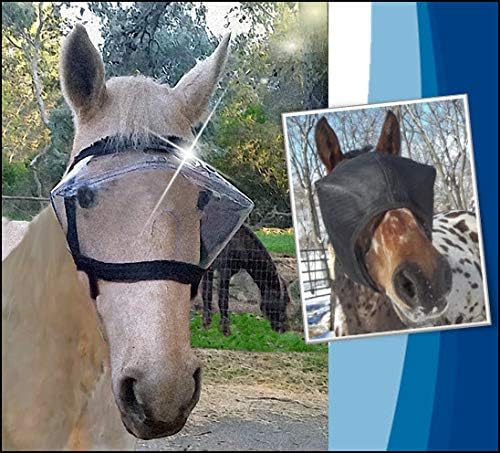 Recovery Vizor, (Size Full - Clear UV Tint) Medical and Preventative Horse Eye (Goggle) Protection Mask for Uveitis, Injury, Scratch or Corneal Infection, Blindness.