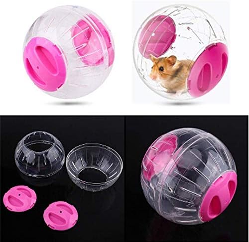Hamster Exercise Ball Silent Hamster Wheel Small Animals Transparent Ball for Dwar Rat Relieves Boredom and Increases Activity (4.8 inch, Clear)