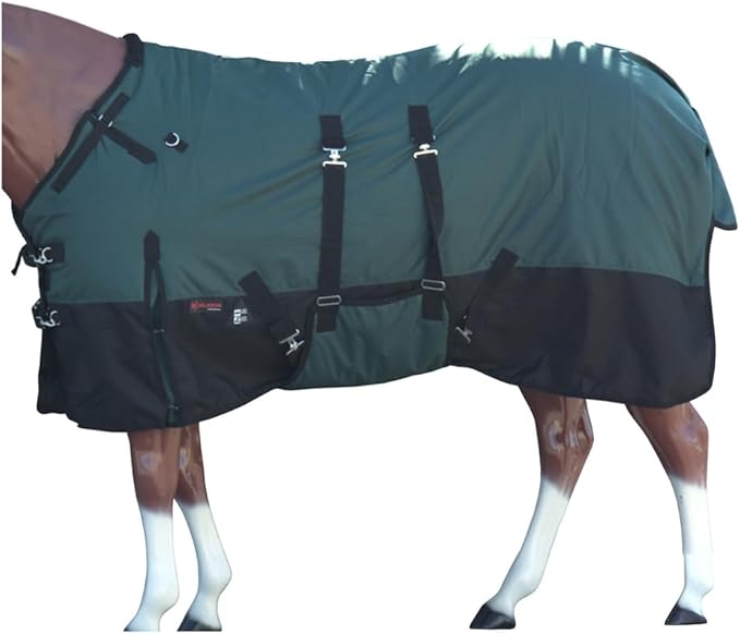 HILASON 1200D Winter Waterproof Poly Horse Blanket Belly Wrap | Turnout Blankets for Horses