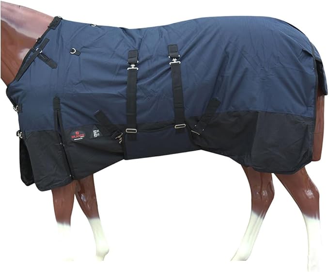 HILASON 1200D Winter Waterproof Poly Horse Blanket Belly Wrap | Turnout Blankets for Horses