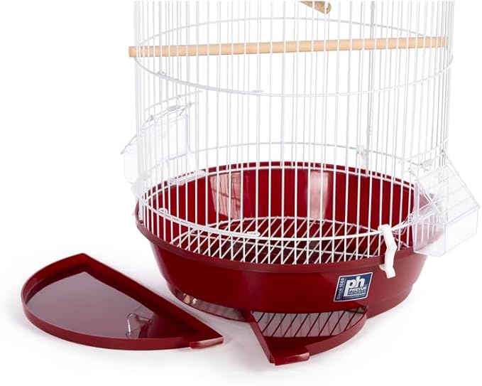 Maykoosh Art Nouveau Allure Small Round Bird Cage with Graceful Design, Durable Metal Construction, Compact Size, and Comfortable Space