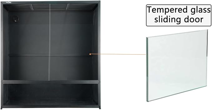 48x24x46 Inch Toxirium Terrarium Tempered Glass Replacement Doors - Left & Right, 2-Pack Panels- High Strength & Security for Large Terrariums