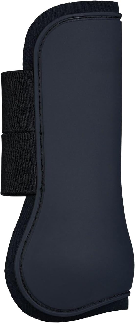 HORZE Adepto Open Front Tendon Boots | Durable Shell with Neoprene Lining - Dark Navy - Horse