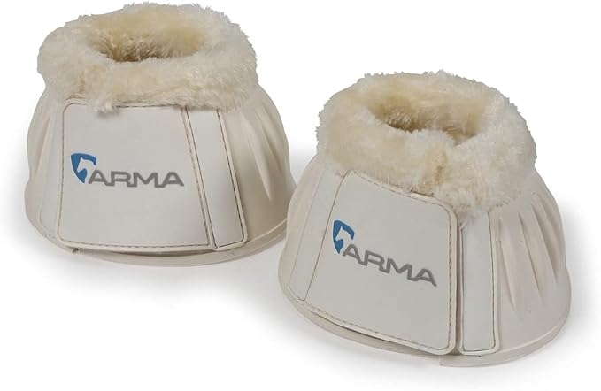 Shires ARMA Fleece Trim Bell Boot (Grey, Full)