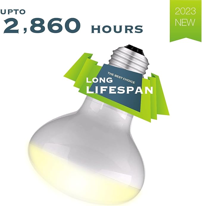 Reptile Heat Bulb Lamp, 2-Pack 75W Daylight Basking Spot, Bearded Dragon/Turtle/Lzard/Gecko Light Bulb, UVA Heat Lamp, Basking Light for Reptiles