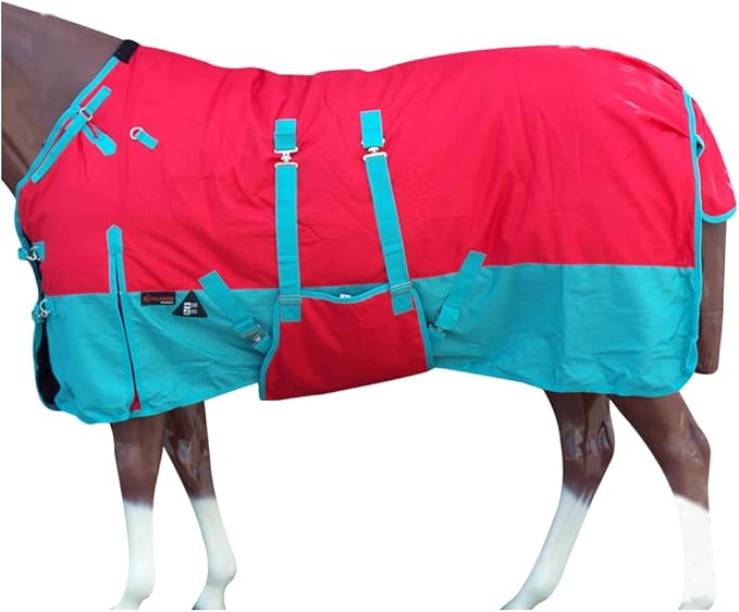 HILASON 1200D Waterproof Winter Horse Blanket Neck Cover Belly Wrap | Turnout Blankets for Horses