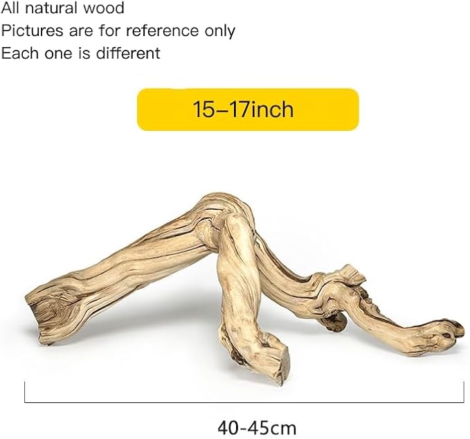 Large Reptile Branch, 15-17inch Length, Carefully Selected and Polished for Reptile Climbing Branch,Each one is Unique