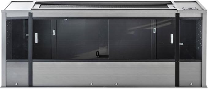 New Age Pet ECOFLEX X-Large Reptile Enclosure with Matching Cabinet Stand Set in Grey