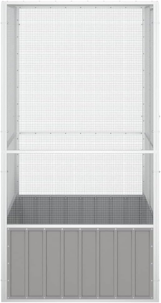 Large Flight King Bird Cage, Steel Bird Cage Flight Cage for Cockatiels African Parakeets Green Cheek Conures Pigeons Parrot, Gray 43.7"x42.1"x83.3",-970
