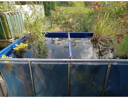 Flexible PVC Fish Breeding Tank with Steel Frame, Aquatic Pets Pool, Easy Assembly, Clear Viewing Window, 50x40x30cm, Ideal for Backyard Ponds and Aquaculture