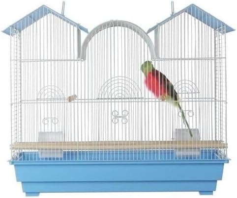 Renaissance Rhapsody Triple Roof Bird Cage with Elegant Multi-Tiered Design, Durable Construction, Spacious Interior Green
