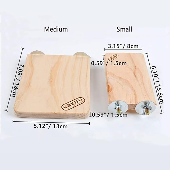 Litewoo Bird Wood Perch Platform Stand Shelf for Birds Budgie Parakeet Cockatiel Conure Cockatoo（Medium）