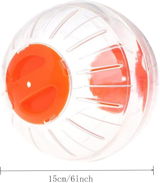 Hamster Exercise Ball Silent Hamster Wheel Small Animals Transparent Ball for Dwar Rat Relieves Boredom and Increases Activity (6 inch, Clear)