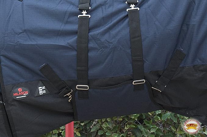 HILASON 1200D Winter Waterproof Poly Horse Blanket Belly Wrap | Turnout Blankets for Horses