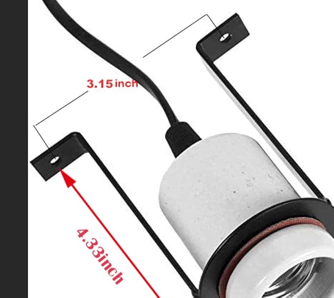 Reptile Ceramic Heat Lamp Holder Pet Heater Bracket for Heat Lamp Bulb 300W(Bulb Not Included)