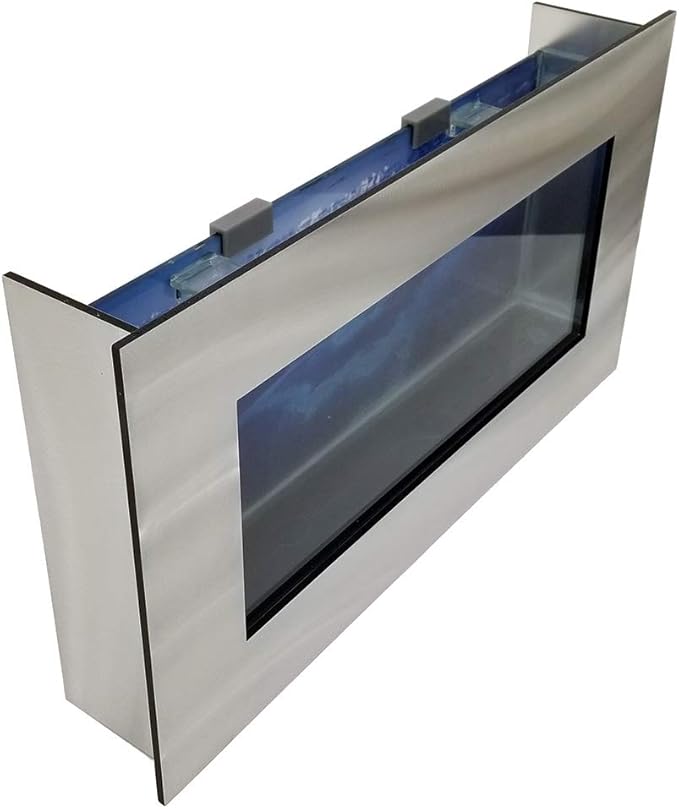 Aussie Aquariums AA-MINIVIEW-BSILVER 2.0 Wall Mounted Aquarium, Brushed Silver