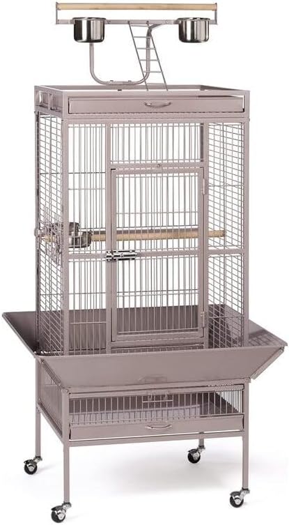 Suburban Sophistication Playtop Bird Home with Spacious Design, Durable Materials, Removable Perches Small/Blush