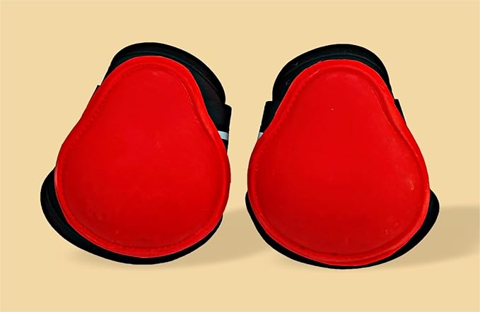 Majestic Ally Horse Leg Protection Fetlock and Tendon Boots Set, PU Shell, Neoprene Lining, Hook and Loop Closures, Multiple Colors and Sizes