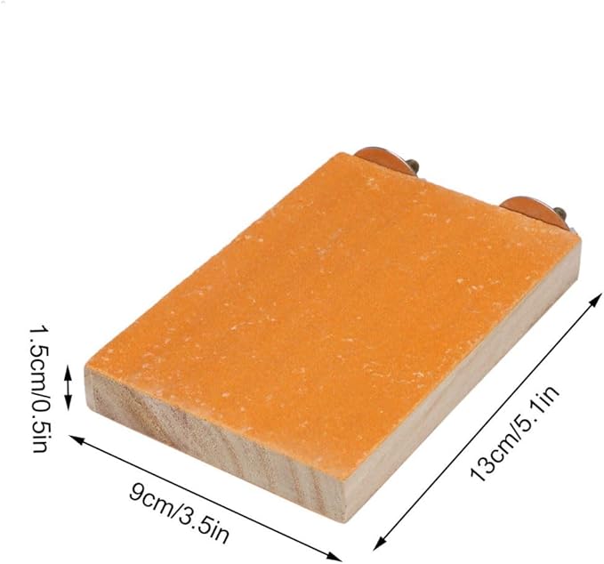 Hypeety Colorful Bird Perch Stand Platform for Parrot Macaw African Greys Budgies Parakeet Cockatiels Natural Wood Paw Grinding Clean Cage Toy (Random Color)(B)