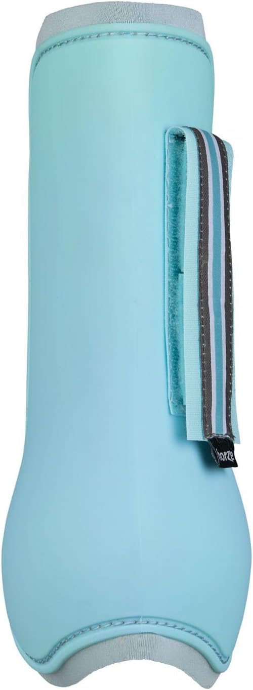 HORZE Adepto Open Front Tendon Boots | Durable Shell with Neoprene Lining - Canal Blue - Pony