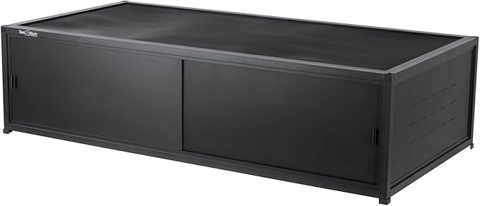 Reptile Terrarium 40''x16''x16'' ToxiRium Large PVC Reptile Enclosure 44 Gallons with 12'' Height Cabinet for Bearded Dragon Gecko Lizard Snake, Wide Breeding Vivarium Area with Sliding Doors Lock