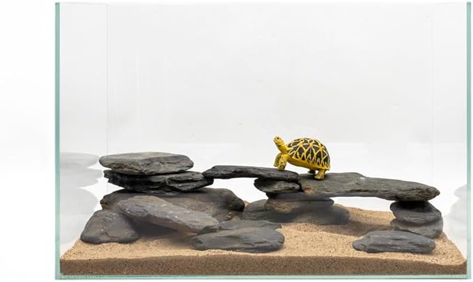 Aquarium Stone Stream Turtle Platform Natural Slate 3-9 inches Turtle Tank Rocks for Aquarium Decoration and Amphibian habitat-20lb