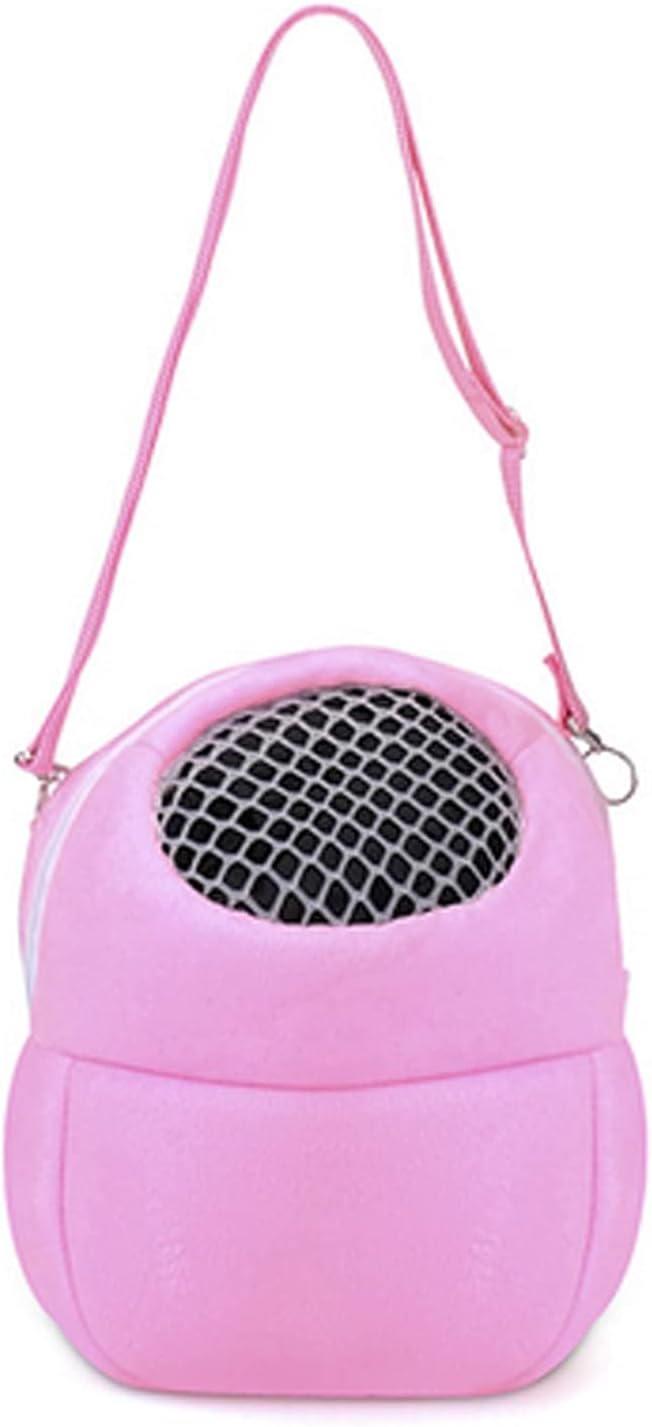 Litewoo Sugar Glider Carrier Portable Travel Bag, Warm Pouch and Breathable Outdoor Portable Tote Bag for Guinea Pig Hedgehog Chinchilla Sugar Glider Hamster Squirrel Small Animal (Pink)