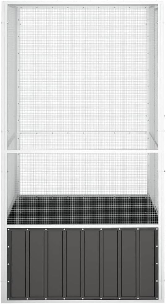 Large Flight King Bird Cage, Steel Bird Cage Flight Cage for Cockatiels African Parakeets Green Cheek Conures Pigeons Parrot, Anthracite 43.7"x42.1"x83.3",-967