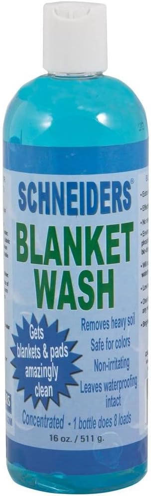 Schneiders Horse Blanket Wash | Transformative Equine Care | Wash in Waterproofing | Horse Blanket Wash Revives & Protects | Eco-Friendly Formula | Size 16 oz