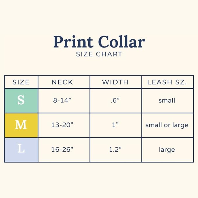 Lucy & Co. Sipping Slowly Dog Collar, Adjustable Durable Dog Collar with Cute Print, Medium