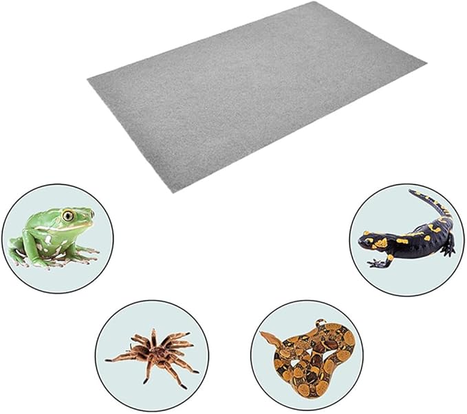 FineInno 2 Pack Reptile Carpet 60 x 40cm Bearded Dragon Tank Flooring Lizard Tank Accessories Terrarium Liner Bedding for Bearded Dragon Lizard Tortoise Leopard Gecko Snake (A)