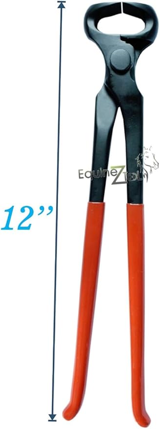 Professional Hoof Nipper 12" with PVC Covered Handle–Premium Heavy Duty Horse Farrier Tool for Precise Hoof Trimming,Shaping&Maintenance–Professional-Grade Equine Hoof Care Tool for Hoof Health