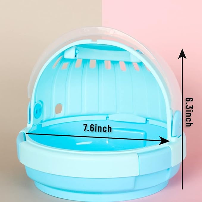 Bird Carrier with Handle - Parrot Carrier Lightweight Portable Pets Suitcase Transparent Breathable Cage for Small and Medium Birds Parrots Parakeet Cockatiels Conure Birds Accessories (Pink)