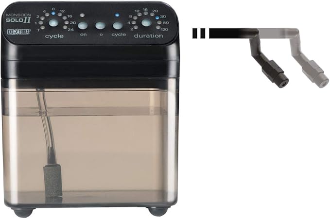 Exo Terra Monsoon Solo II - Programmable Misting System for Reptile Terrariums, Ultimate Humidifier with Multiple Nozzles for Optimal Humidity Control